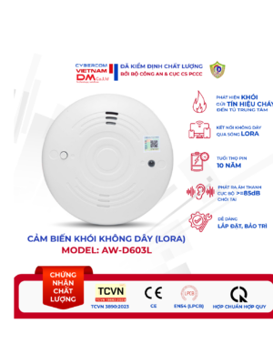 CẢM BIẾN KHÓI KHÔNG DÂY (LORA) MÃ HIỆU AW-D603L
