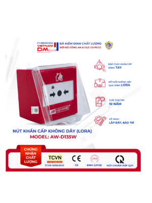 NÚT BẤM KHẨN CẤP KHÔNG DÂY (LORA) MÃ HIỆU AW-D135W