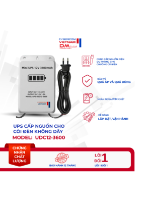 UPS CẤP NGUỒN CHO CÒI ĐÈN KHÔNG DÂY MÃ HIỆU UDC12-3600