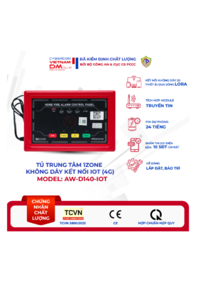 TỦ TRUNG TÂM BÁO CHÁY KHÔNG DÂY 1 ZONE MÃ HIỆU AW-D140