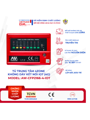 TỦ TRUNG TÂM 4ZONE KHÔNG DÂY KẾT NỐI IOT MÃ HIỆU AW-CFP2166-4-IOT